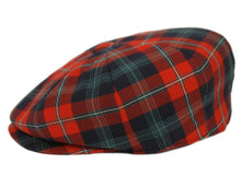 Load image into Gallery viewer, Red &amp; Green PLAIN WOOL BLEND NEWSBOY CAP
