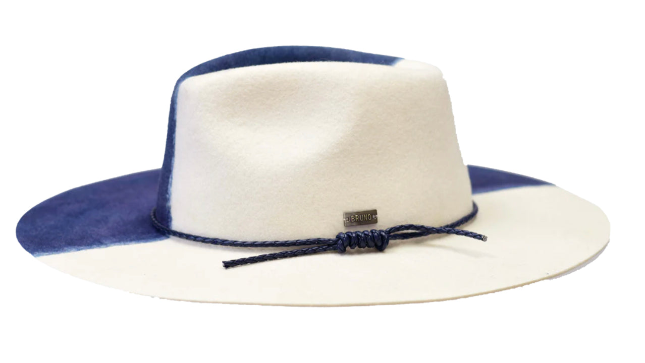 YIN YANG FLAT WIDE BRIM FEDORA HAT